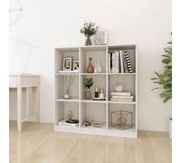 Vidaxl Book Cabinet/room Divider White 104X33.5X110 Cm Solid Pinewood Book Cabinets