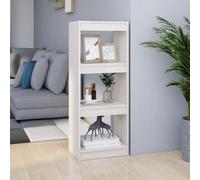 (white, 40 x 30 x 103.5 cm) vidaXL Book Cabinet/Room Divider Storage Book Rack Bookshelf Solid Wood Pine
