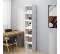 (white, 40 x 30 x 199 cm) vidaXL Book Cabinet/Room Divider Storage Book Rack Bookshelf Solid Wood Pine