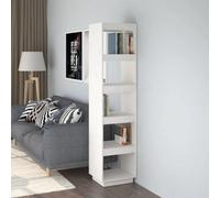 Vidaxl Book Cabinet/room Divider White 40X35X167 Cm Solid Wood Pine