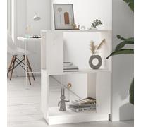 vidaXL Book Cabinet/Room Divider White 51x25x70 cm Solid Wood Pine