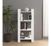 vidaXL Book Cabinet/Room Divider White 60x35x125 cm Solid Wood LSO UK