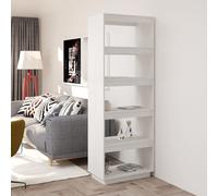 vidaXL Book Cabinet/Room Divider White 60x35x167 cm Solid Pinewood