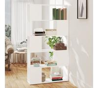 Book Cabinet Room Divider White 80x24x155 cm Engineered Wood
