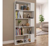 Vidaxl Book Cabinet/room Divider White 80X24X159 Cm Engineered Wood Book Cabinets