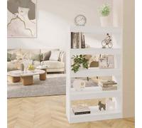 vidaXL Book Cabinet/Room Divider White 80x30x135 cm Engineered Wood UK HOT