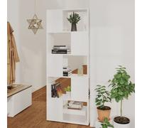 vidaXL Book Cabinet Room Divider White Engineered Wood Bookcase Side Cabinet