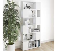 vidaXL Book Cabinet Room Divider White 80x24x186 cm Engineered Wood UK HOT