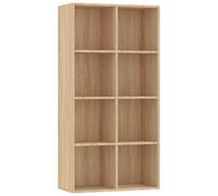 vidaXL Book Cabinet/Sideboard Bookshelf Book Stand Rack Highboard Office File Cabinet Lowboard Bookcase and Standing Shelf Sonoma Oak Chipboard