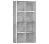 vidaXL Book Cabinet/Sideboard Bookshelf Book Stand Rack Highboard Office File Cabinet Lowboard Bookcase and Standing Shelf Concrete Grey Chipboard