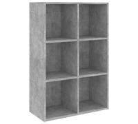 vidaXL Book Cabinet/Sideboard Concrete Grey Engineered Wood Book Stand Rack