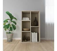 vidaXL Book Cabinet/Sideboard Sonoma Oak 50x25x80 cm Engineered Wood