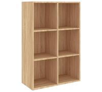 vidaXL Book Cabinet/Sideboard Sonoma Oak Engineered Wood Bookshelf Highboard