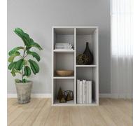 vidaXL Book Cabinet/Sideboard White 50x25x80 cm Chipboard
