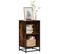 vidaXL Book Cabinet Smoked Oak 40x35x76 cm Engineered Wood