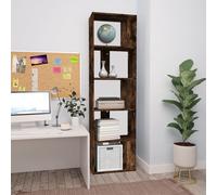 Vidaxl Book Cabinet Smoked Oak 45X24X160 Cm Engineered Wood