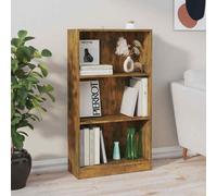 vidaXL Book Cabinet Smoked Oak 60x24x109 cm Engineered Wood UK GF0