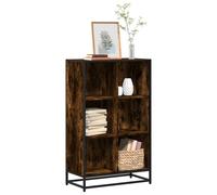 vidaXL Book Cabinet Smoked Oak 65.5x33x107.5 cm Engineered Wood bookcase