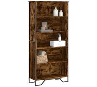 vidaXL Book Cabinet Smoked Oak 80X31X169 Cm Engineered Wood, Brown