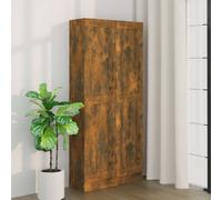Vidaxl Book Cabinet Smoked Oak 82.5X30.5X185.5 Cm Engineered Wood