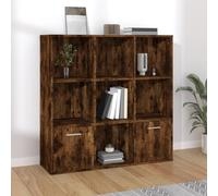 vidaXL Book Cabinet Smoked Oak 98x30x98 cm