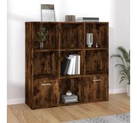 Vidaxl Book Cabinet Smoked Oak 98X30X98 Cm Book Cabinets