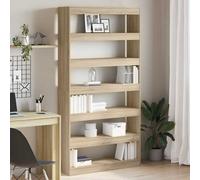 vidaXL Book Cabinet Sonoma Oak 100 X 30 X 198 Cm Engineered Wood, Brown