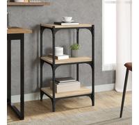 Book Cabinet Sonoma Oak 40x33x70.5 cm Engineered Wood & Steel, Industrial Style
