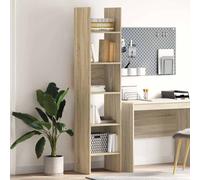 Book Cabinet Sonoma Oak 40x35x180cm Engineered Wood 5-Shelf Slim Unit SpaceSaver