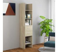 vidaXL Book Cabinet Sonoma Oak 40x35x180 cm Engineered Wood