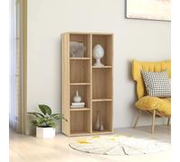 vidaXL Book Cabinet Sonoma Oak Engineered Wood Highboard Bookcase Display Rack