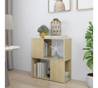 Vidaxl Book Cabinet Sonoma Oak 60X24X63 Cm Engineered Wood