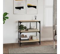 Book Cabinet Sonoma Oak 60x33x70.5cm Engineered Wood & Steel Industrial Storage