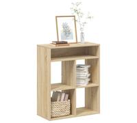 Book Cabinet Sonoma Oak Engineered Wood 66x31x80 cm Slim Display Shelf with Top