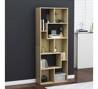 vidaXL Book Cabinet Sonoma Oak 67x24x161 cm Engineered Wood