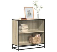 vidaXL Book Cabinet Sonoma Oak 80.5X35X76 Cm Engineered Wood, Brown