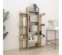 Vidaxl Book Cabinet Sonoma Oak 86X25.5X140 Cm Engineered Wood Book Cabinets