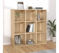 vidaXL Book Cabinet Sonoma Oak 98x30x98 cm Engineered Wood, Brown