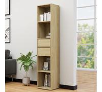 vidaXL Book Cabinet Sonoma Oak 36x30x171 cm Engineered Wood