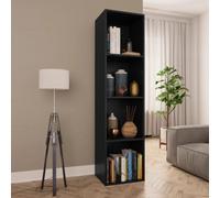 Vidaxl Book Cabinet/tv Cabinet Black 36X30X143 Cm Engineered Wood