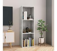 vidaXL Book Cabinet/TV Cabinet Concrete Grey 36x30x114 cm Engineered Wood