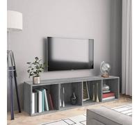 vidaXL Book Cabinet/TV Cabinet Grey Sonoma 143x30x36cm Engineered Wood