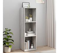vidaXL Book Cabinet/TV Cabinet Grey Sonoma 36x30x114 cm Engineered Wood