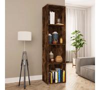 vidaXL Book Cabinet/TV Cabinet Smoked Oak 36x30x143 cm Engineered Wood