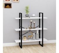 vidaXL Book Cabinet White 100x30x105 cm Engineered Wood