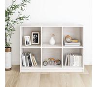 Vidaxl Book Cabinet White 104X33X76 Cm Solid Pinewood
