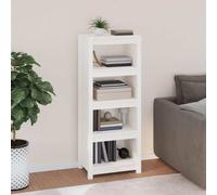 vidaXL Book Cabinet White 50x35x125.5 cm Solid Wood Pine UK HOT
