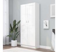 vidaXL Book Cabinet White Engineered Wood Bookshelf Storage Rack Sideboard