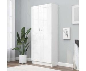 Vidaxl Book Cabinet White 82.5X30.5X185.5 Cm Engineered Wood Book Cabinets