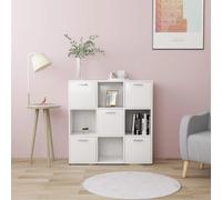vidaXL Book Cabinet White 90x30x90 cm Engineered Wood